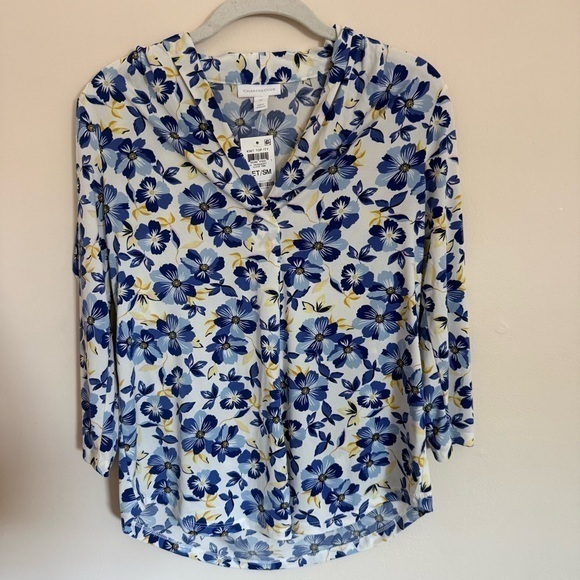 Charter Club Tops - Charter Club Floral Print Blouse 3/4 Sleeve size Petite Small